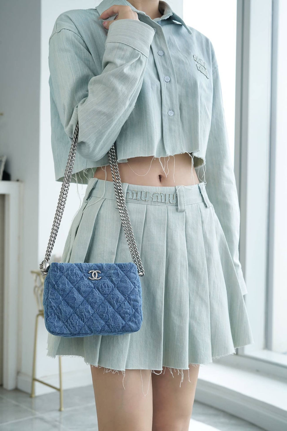 Thumbnail: Chanel 23P Spring and Summer New Arrivals Love Adjustable Buckle Denim Hobo Bag | Fashion Haven