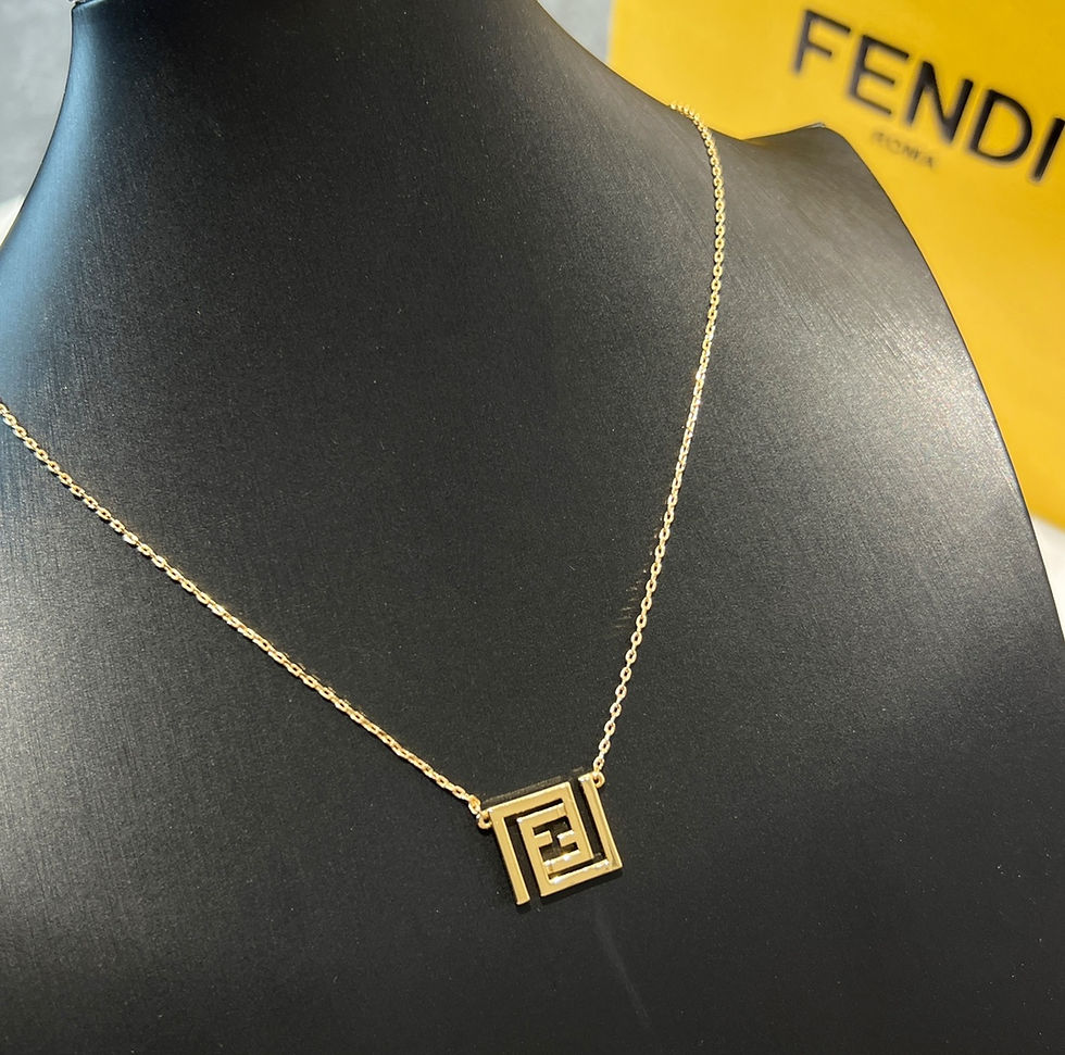 Thumbnail: New FENDI double F pearl necklace bracelet