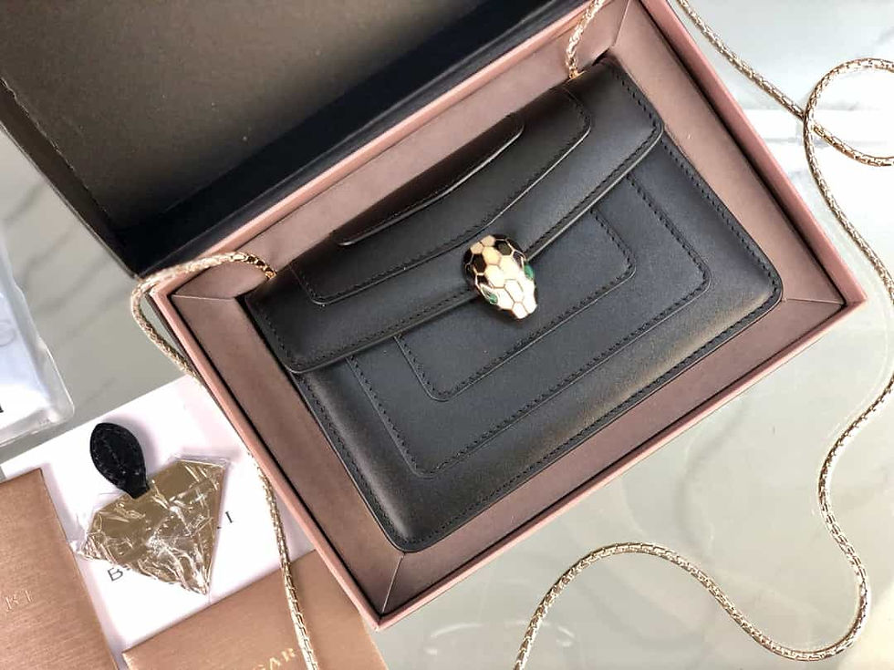 Thumbnail: Chic Leather Bag With Chain Strap, Metal Buc - BVL204
