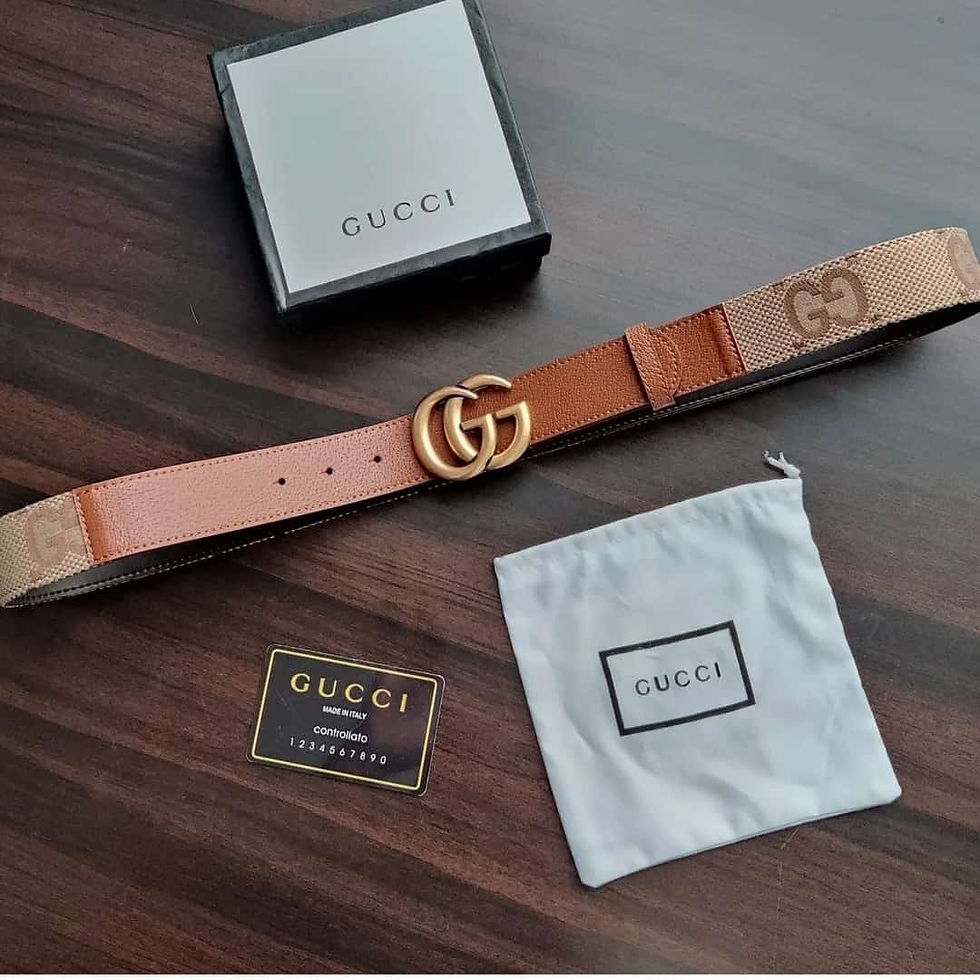 Gucci Replica Belt – Fake Gucci Knock Off GG Canvas Brown PU Leather Belt