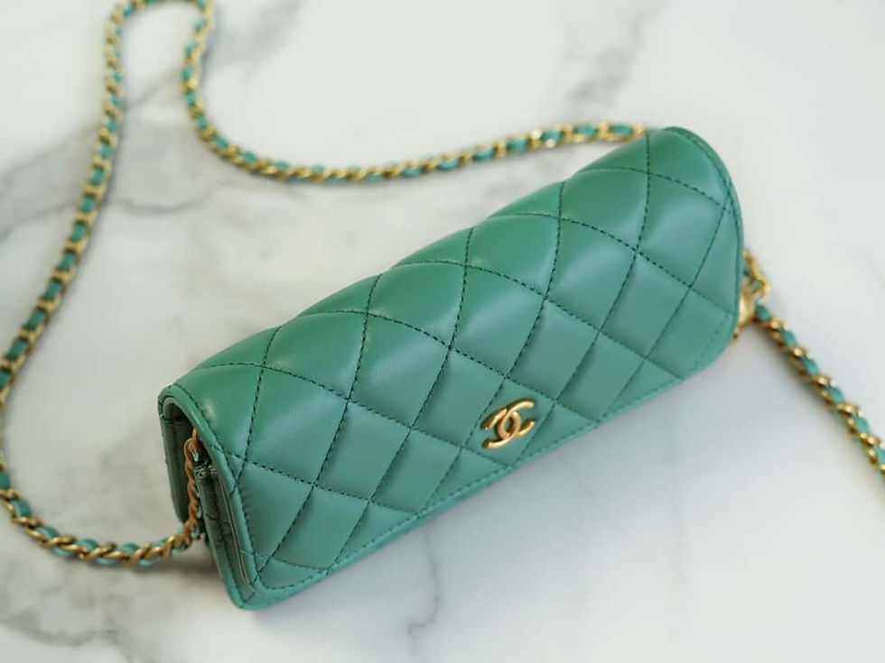 Thumbnail: 23c metal ball mobile phone bag light green – CHL157