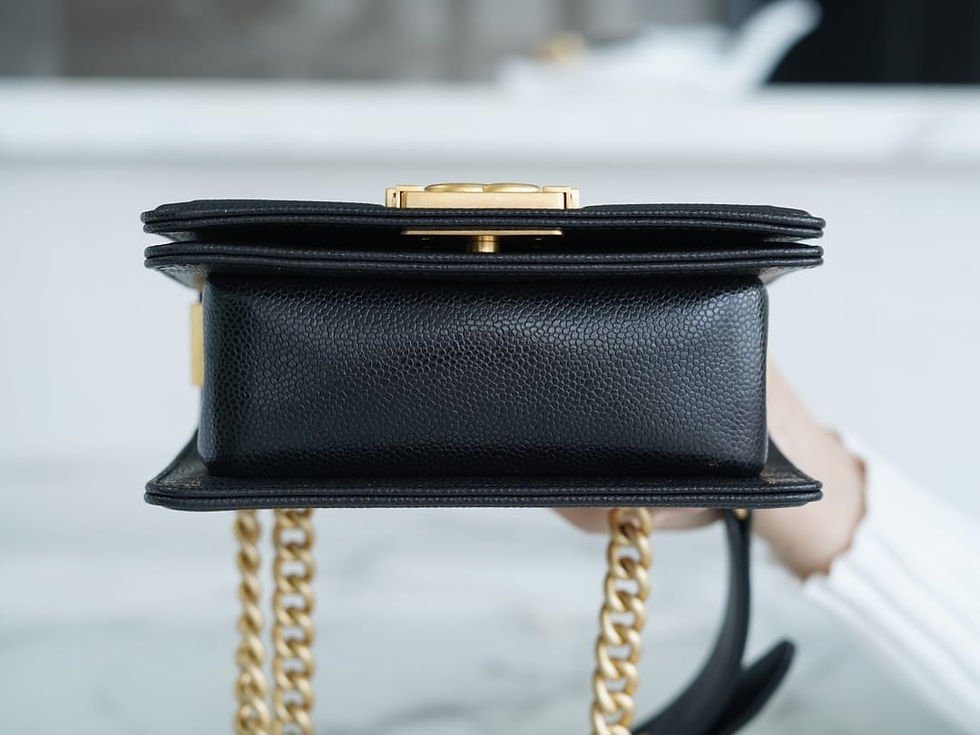 Thumbnail: 22a new mini 15cm lychee pattern calfskin flap bag black – CHL282