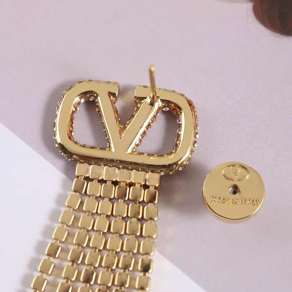 Thumbnail: Elegant tassel drop earrings - VEL23