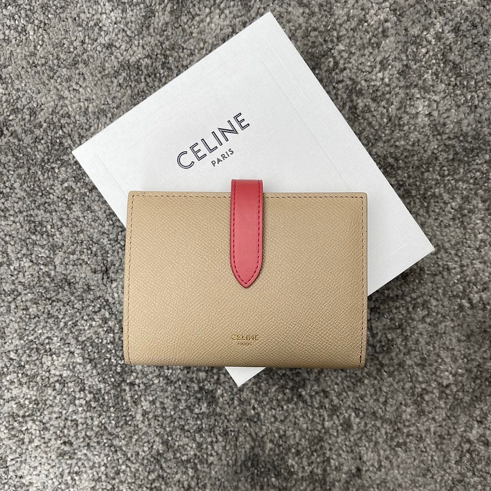 Celine Strap Wallet Dupe | Grained Leather Compact Celine Wallet Dupe