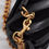 Thumbnail: textured leather shoulder bag with gold hardware – SLY169