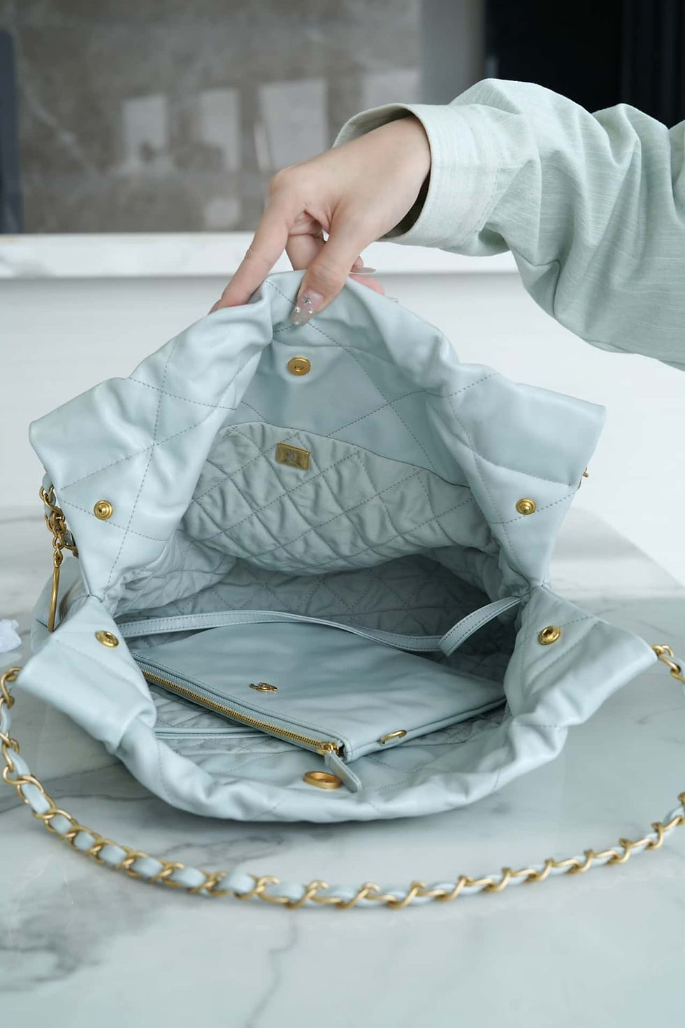 Thumbnail: 22 small handbag haze blue – CHL162