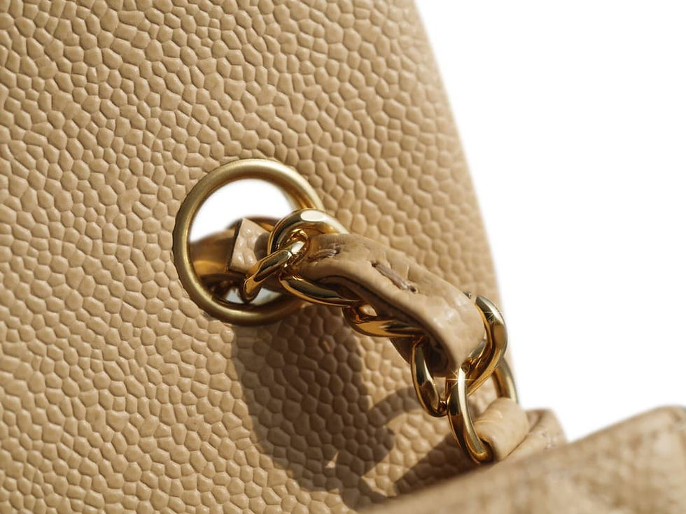Thumbnail: classic flap mini bag apricot coloured gold buckle – CHL134