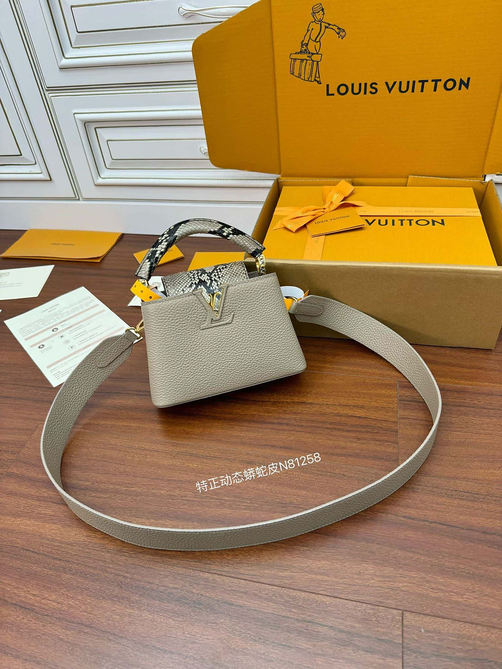 Thumbnail: Louis Vuitton N81258 Python Skin Bag