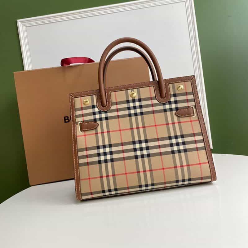 Vintage Check Tailor Title � Thaleer Handbag – BUR125