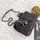 Thumbnail: mini leather shoulder bag with magnetic flap – SLY170