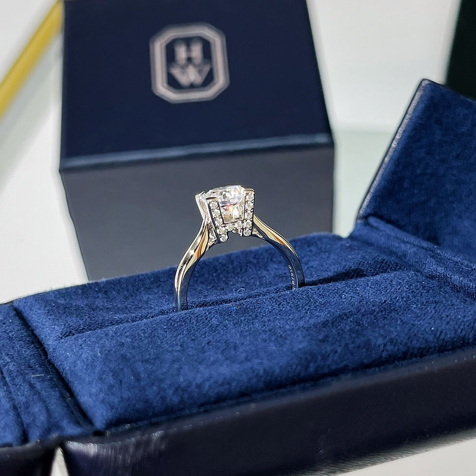 Thumbnail: HW Harry Winston Full of Diamond W Diamond Ring