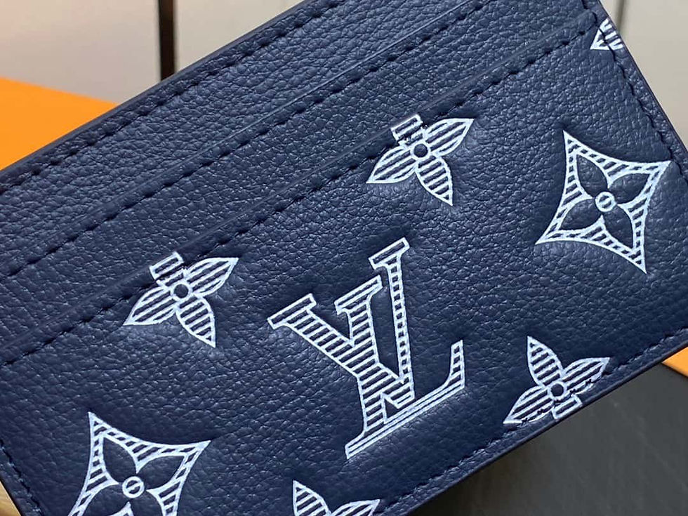 Thumbnail: Louis Vuitton Blue Leather Coin Wallet