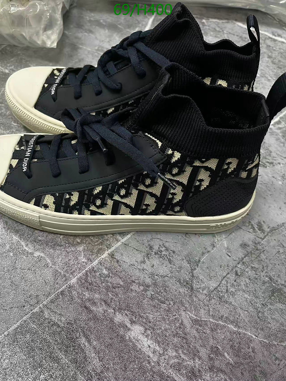 Thumbnail: CHRISTIAN DIOR Walk'N'Dior High Top Sneaker Blue Size 40