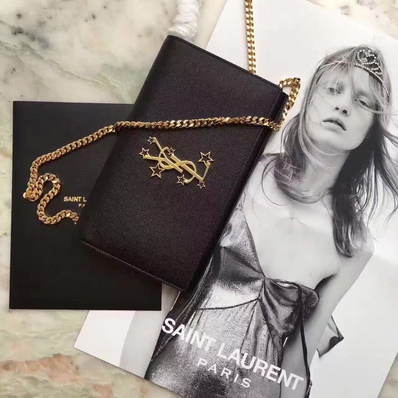 Thumbnail: Saint Laurent Kate Grained Leather Chain Bag