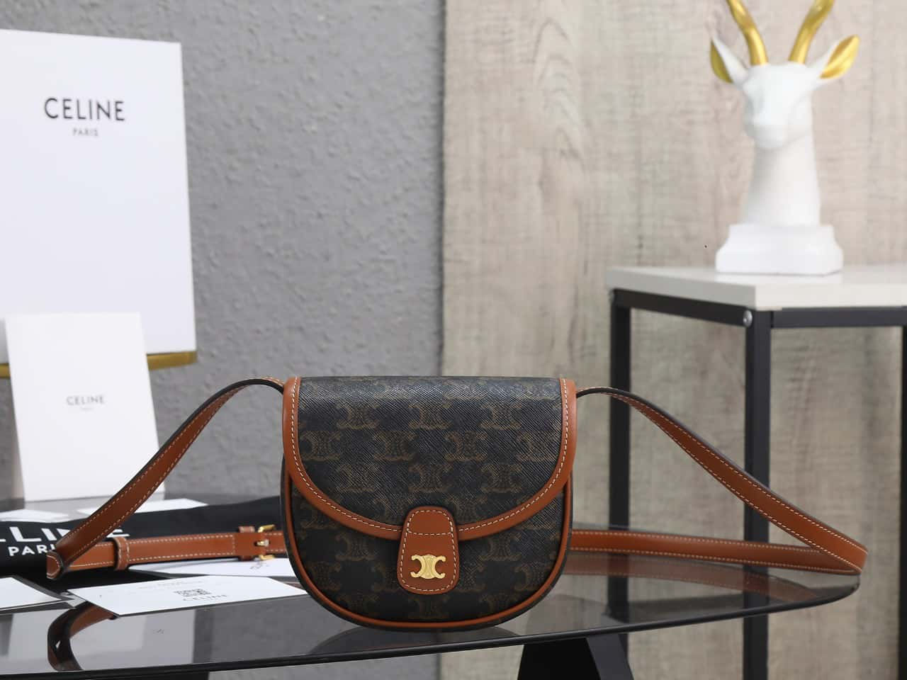 Celine Saddle Bag Dupe 2022 Color | Replica Crossbody Celine Style