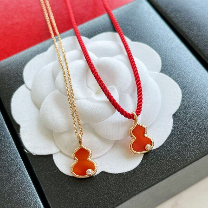 Qeelin Kirin Red Gourd Red Rope Necklace Bracelet