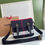 Thumbnail: Canvas cotton and linen blend plaid neutral messenger bag – BUR28