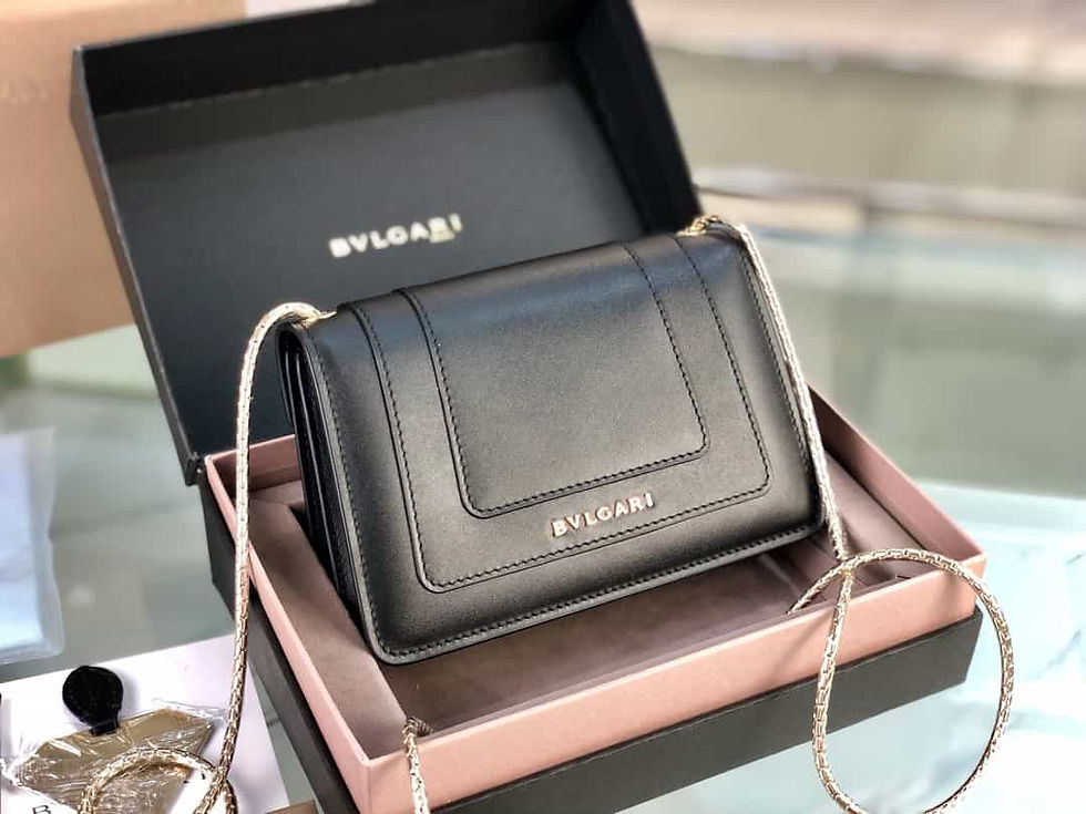 Thumbnail: Chic Leather Bag With Chain Strap, Metal Buc - BVL204