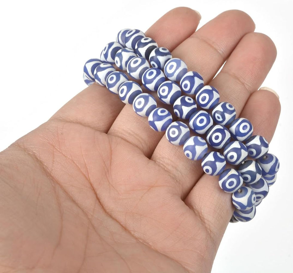 Thumbnail: Tibetan Evil Eye Bracelet,Beaded Bracelet,8mm Bead,Healing,Gemstone Bracelet