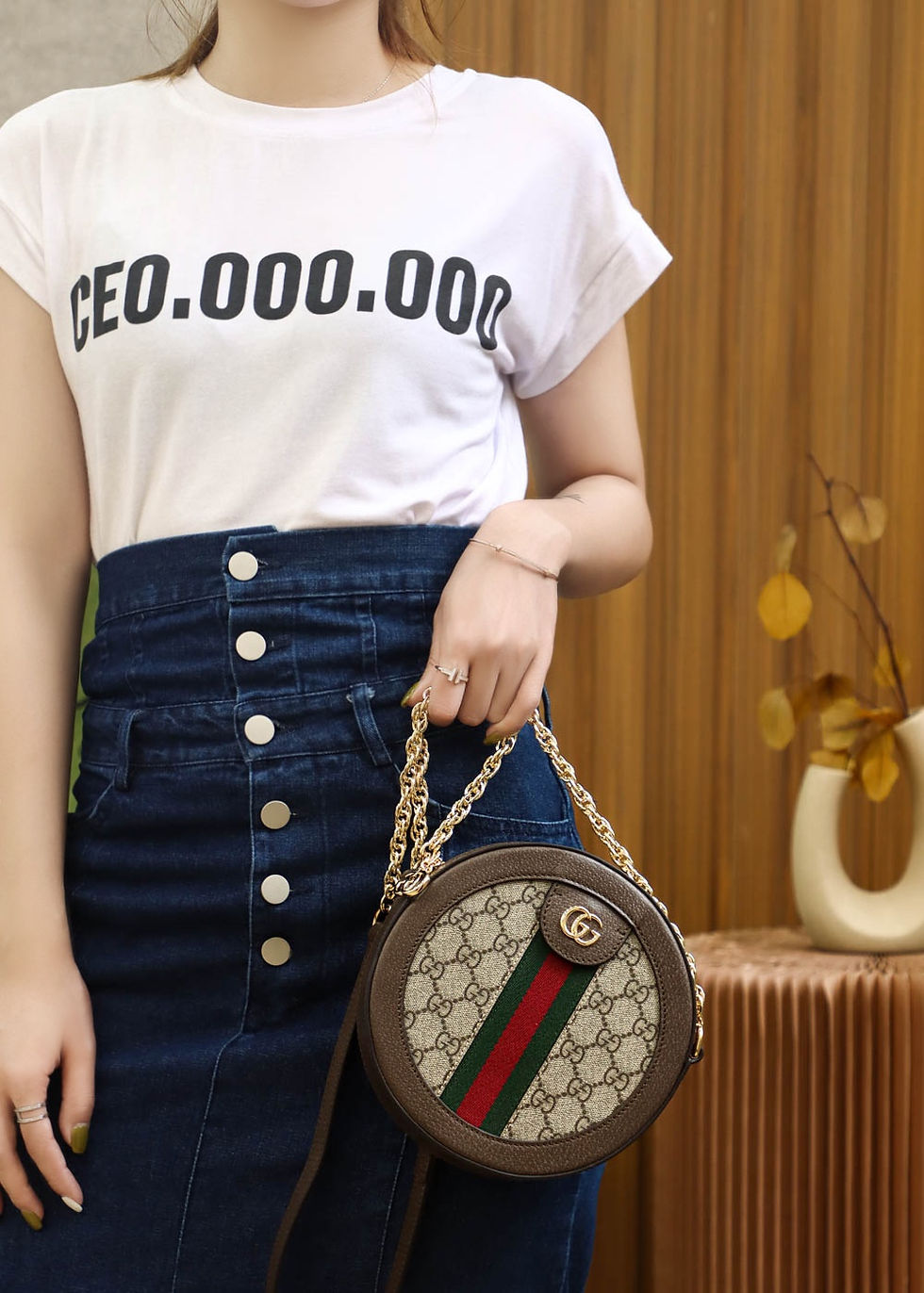 Thumbnail: Designer Bag Leather Bag GCI Bags - 617
