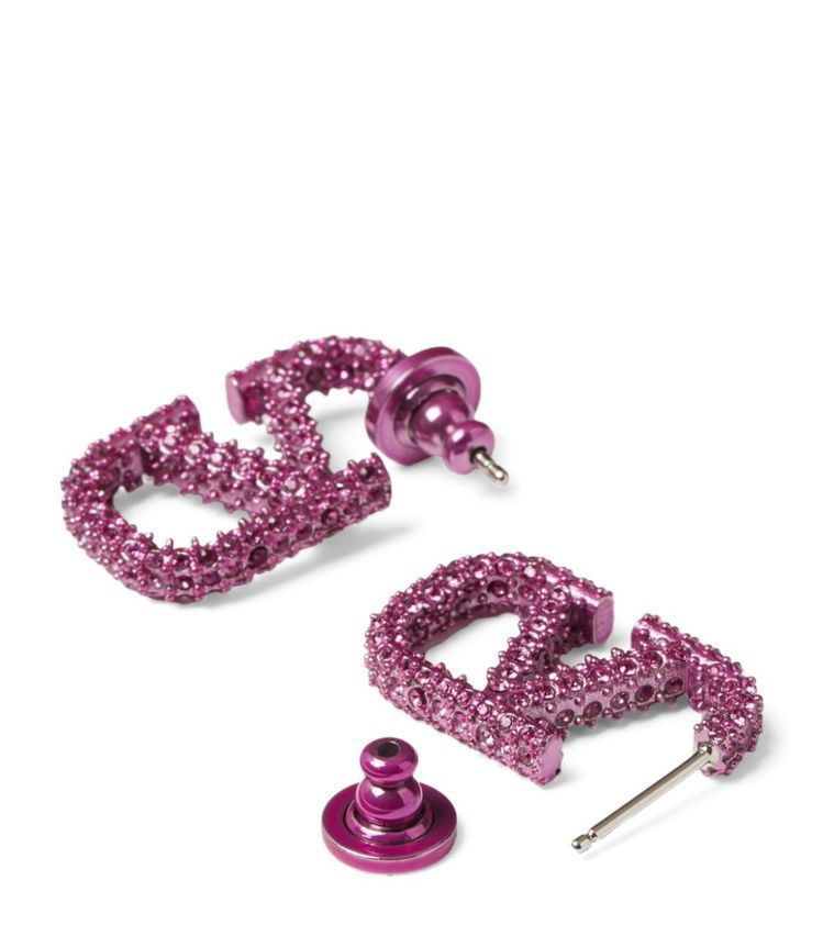 Gravani Luxury Purple Stone Studded Earrings