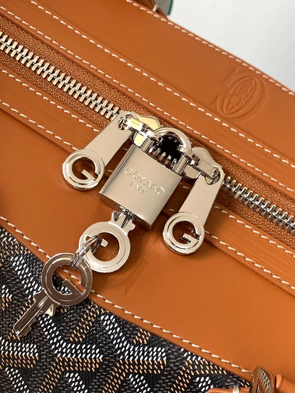 Thumbnail: compact textile briefcase with chain strap – GOY39