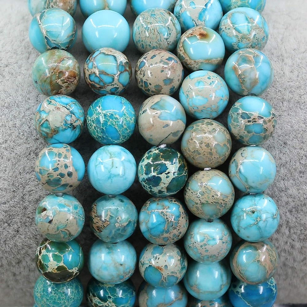 Thumbnail: Sea Sediment Bracelet,Beaded Bracelet,8mm Jasper Bead,Healing,Gemstone Bracelet