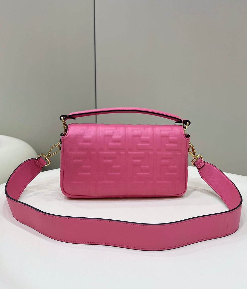 Thumbnail: leather, zippered, embossed bag designed – FND42