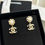 Thumbnail: Chanel double c stud earrings