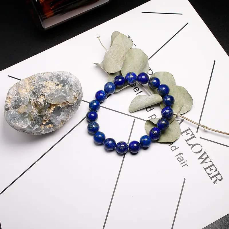 Thumbnail: Lapis Lazuli Bracelet,Beaded Bracelet,8mm lazuli Bead,Healing,Gemstone Bracelet