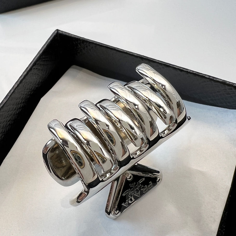 Thumbnail: Prada Triangle Label Hairpin | Fashion Haven