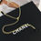 Thumbnail: double c full diamond peach heart black pearl belt waist chain – CHL218