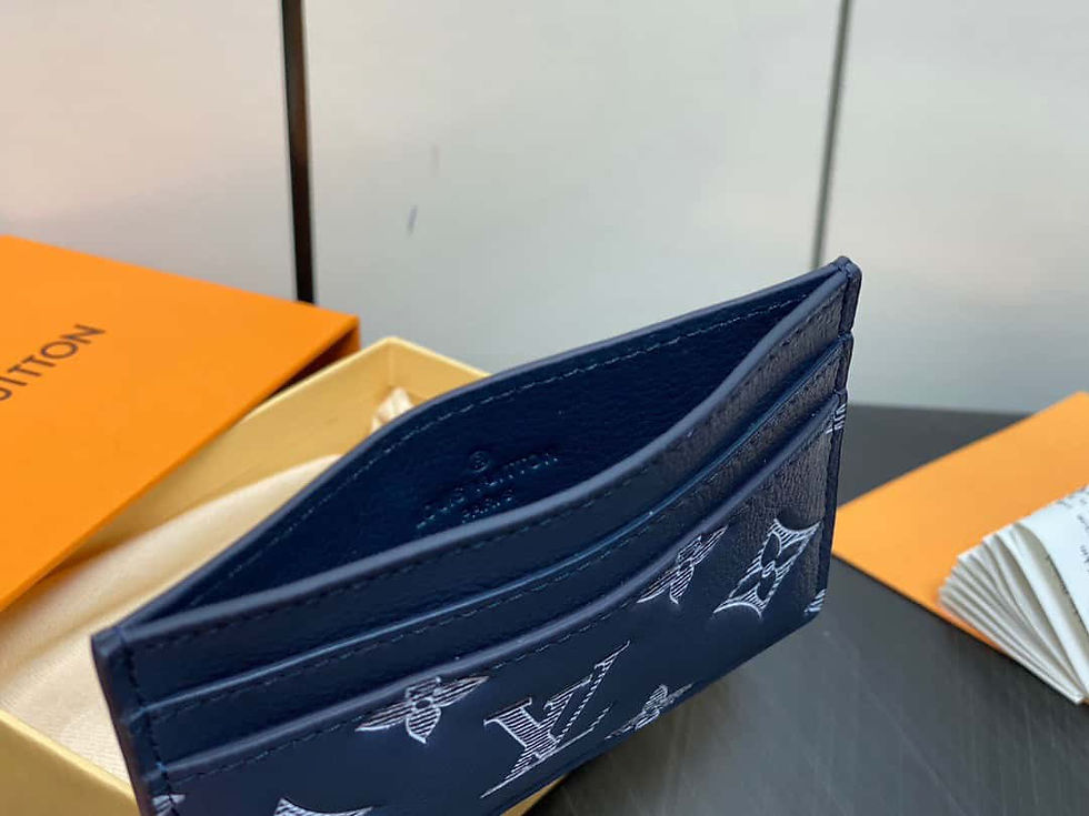 Thumbnail: Louis Vuitton Blue Leather Coin Wallet