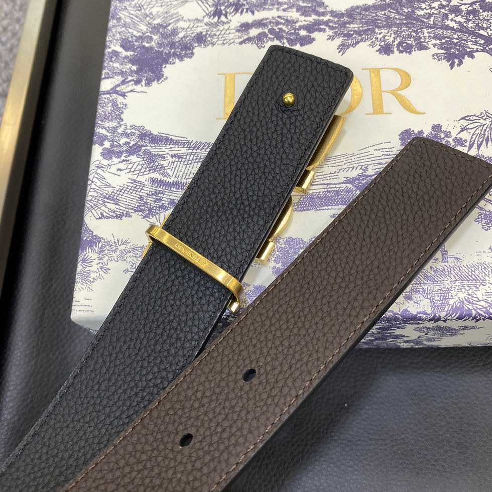 Thumbnail: Dior New CD Buckle Belt – 3.5CM Grain Calfskin with Polished Steel Hardware