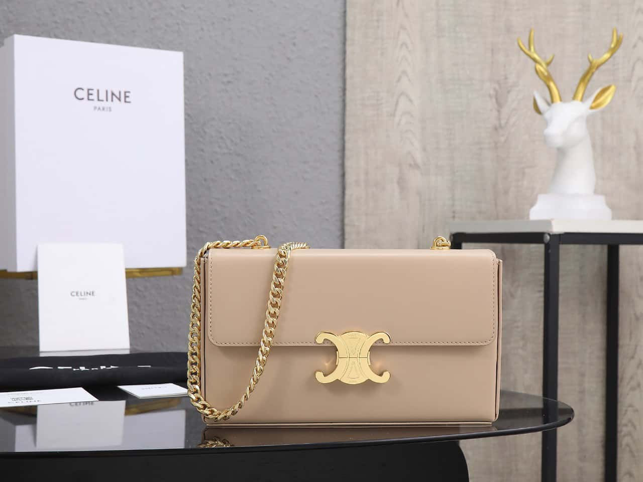 Celine Chain Box Bag Replica | Structured Steel Celine Bag Dupe Look