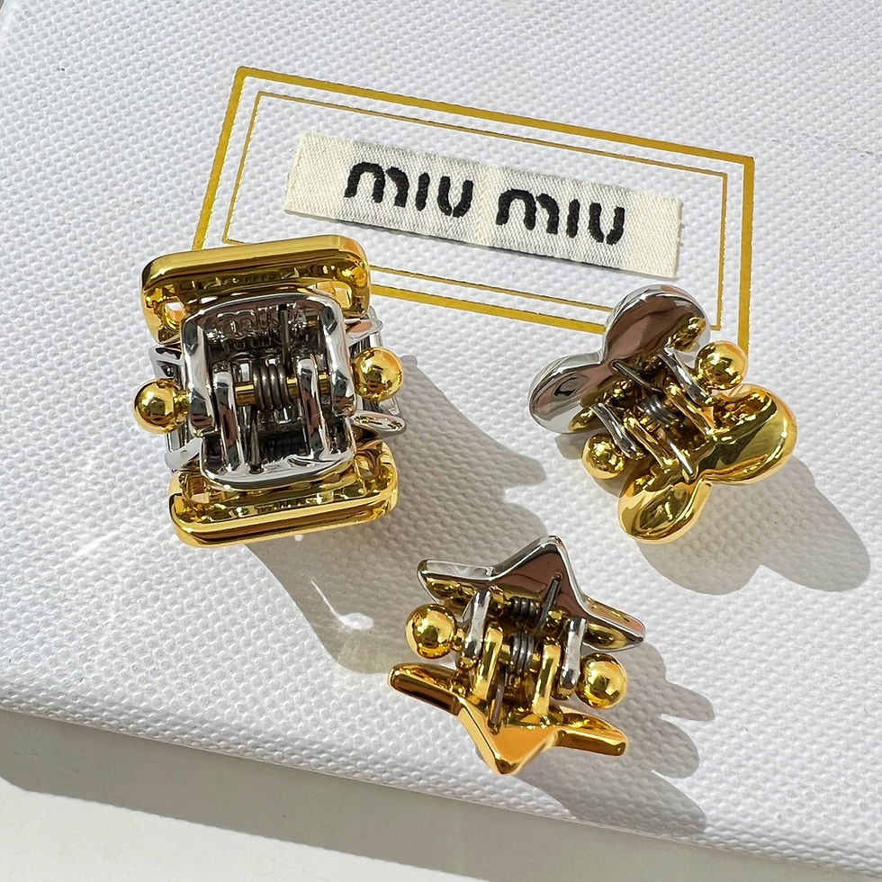 Thumbnail: MIU MIU letter five-pointed star love hairpin hairpin