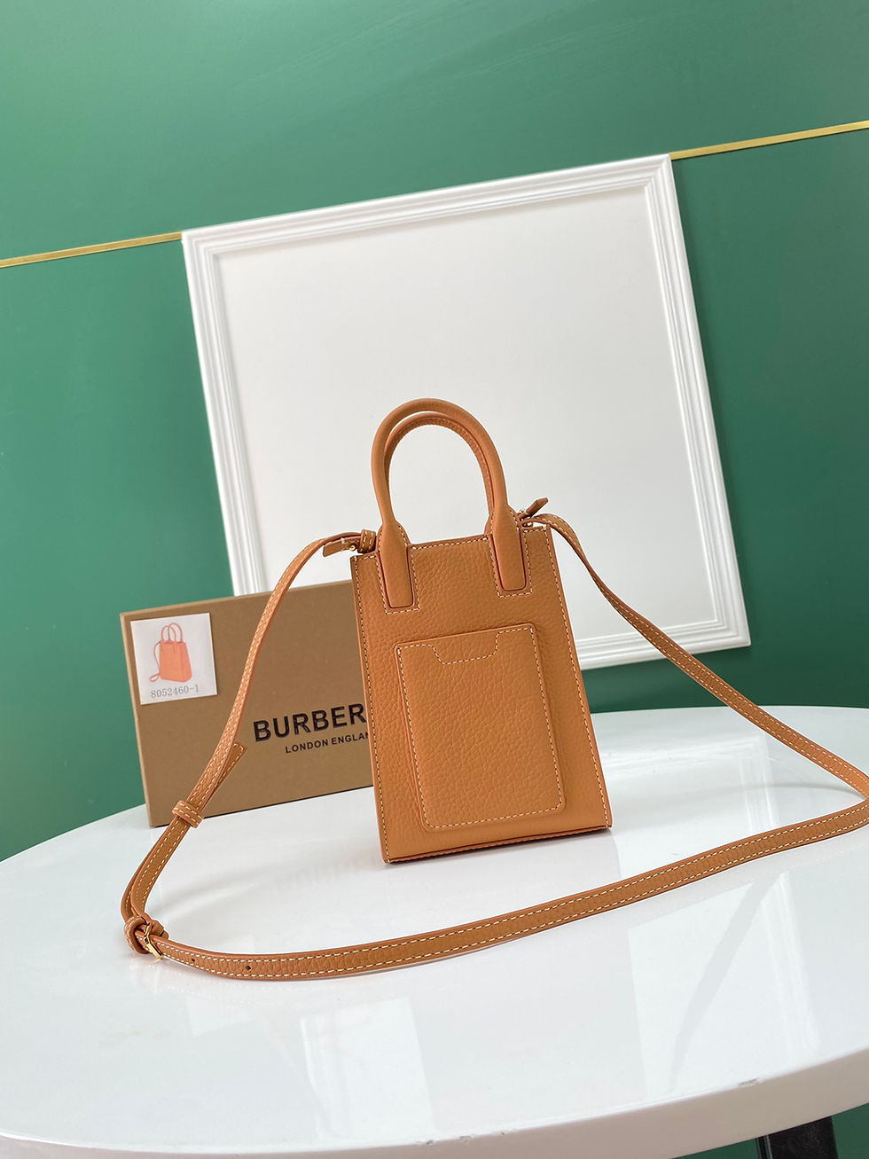 Thumbnail: Grained Leather Frances Tote Bag – BUR226