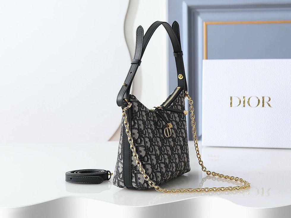 Thumbnail: Dior Bag Replica  Oblique Jacquard Shoulder Bag with Chain Strap – Medium Size | Fashion Haven