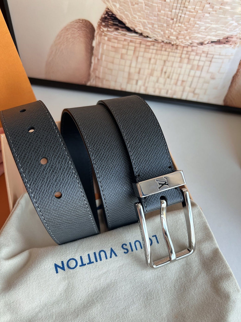 Thumbnail: Designer Leather Belt LOV Belt - 5601
