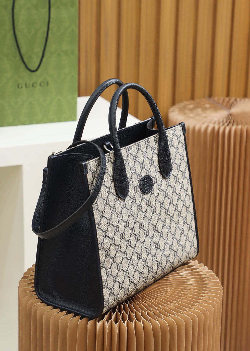 Thumbnail: Gucci Replica Double G Tote – Fake Gucci Knock Off Interlocking Small Bag