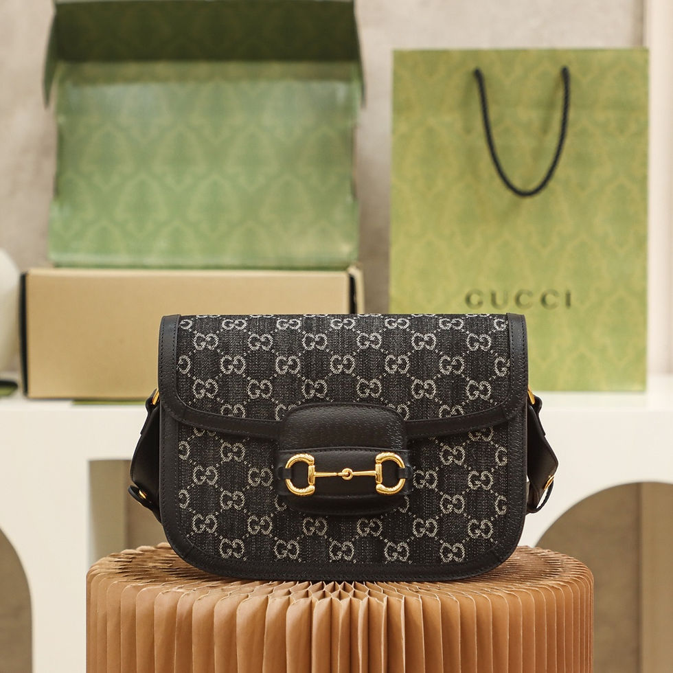 Gucci Replica Horsebit 1955 Denim Bag – Fake Gucci Knock Off Black Saddle