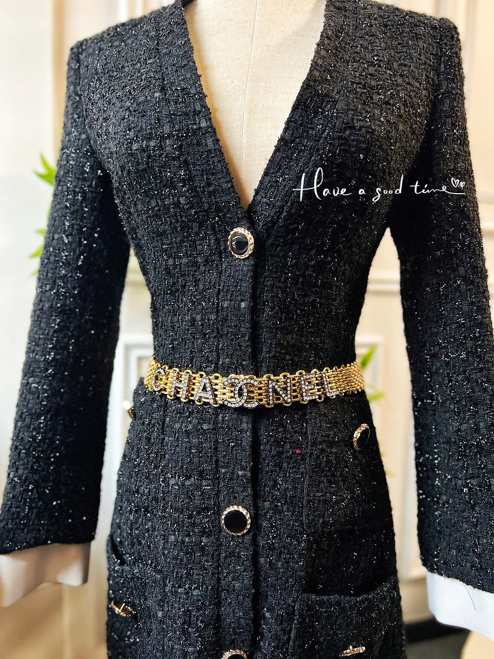 Thumbnail: gold diamond chain waist chain belt – CHL241
