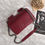Thumbnail: structured leather shoulder bag with zipper closure – SLY155