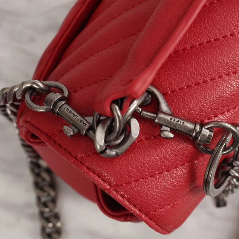 Thumbnail: soft leather shoulder bag with chain strap – SLY168