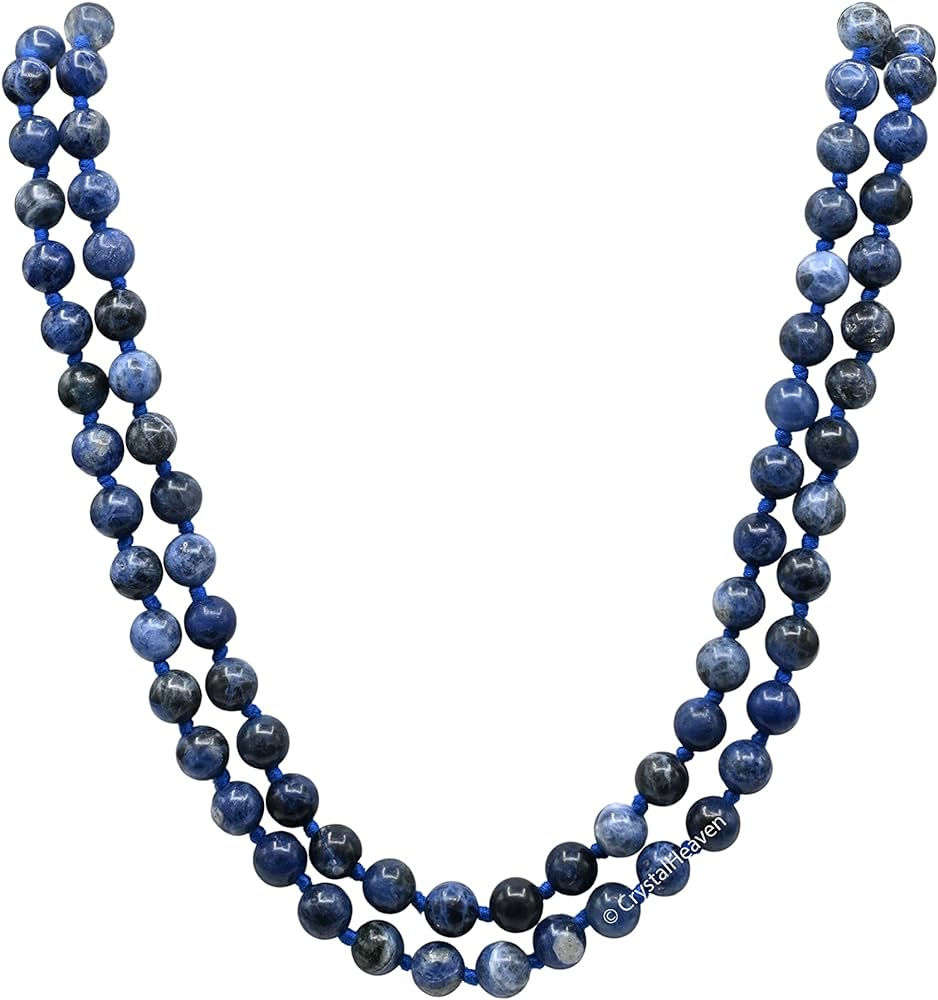 Miniatura: Sodalite Mala,108 Beaded Necklace,8mm Pray Bead Mala,Gemstone Necklace