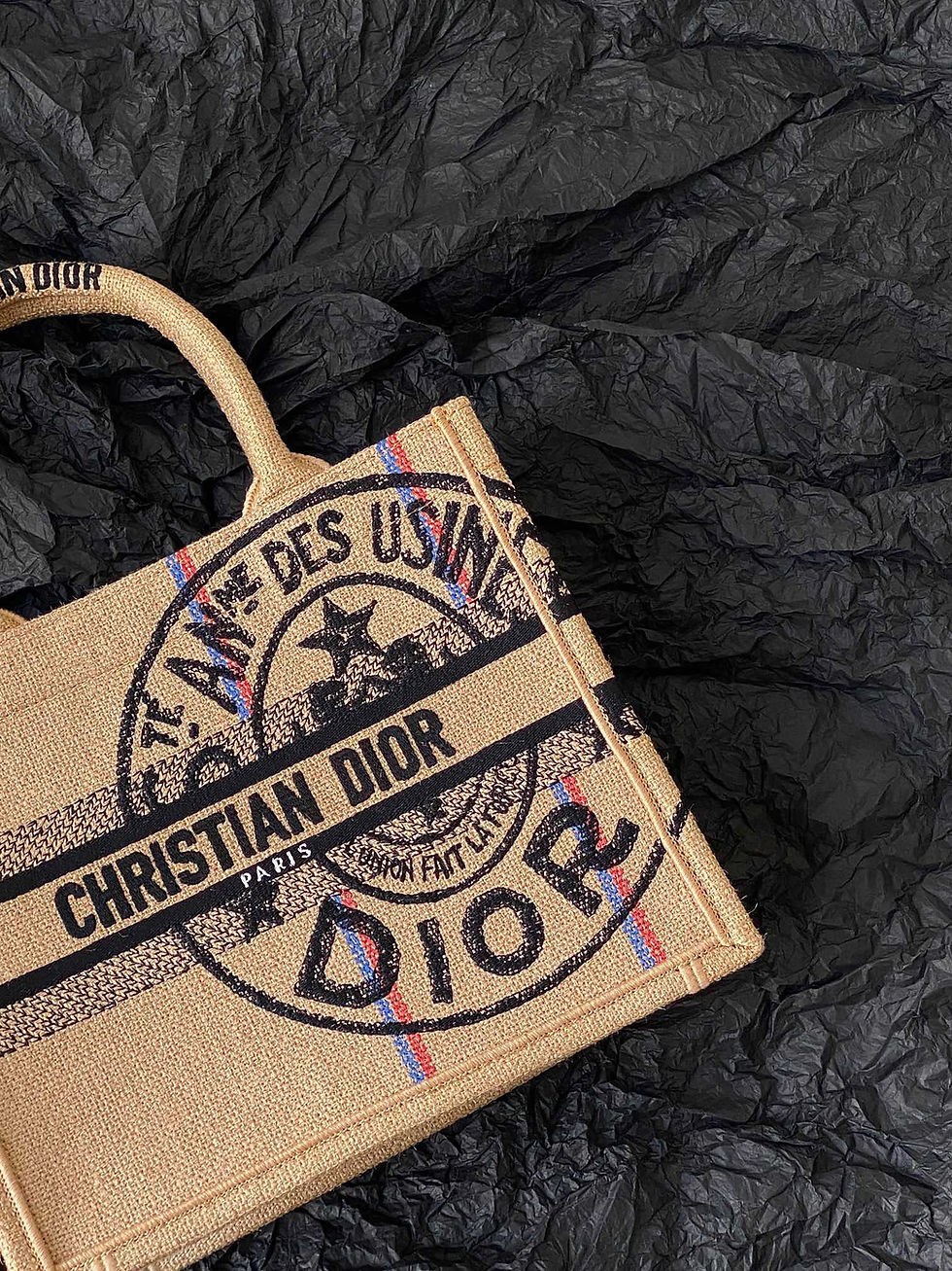 Thumbnail: Dior Small Book Tote Badge Pattern