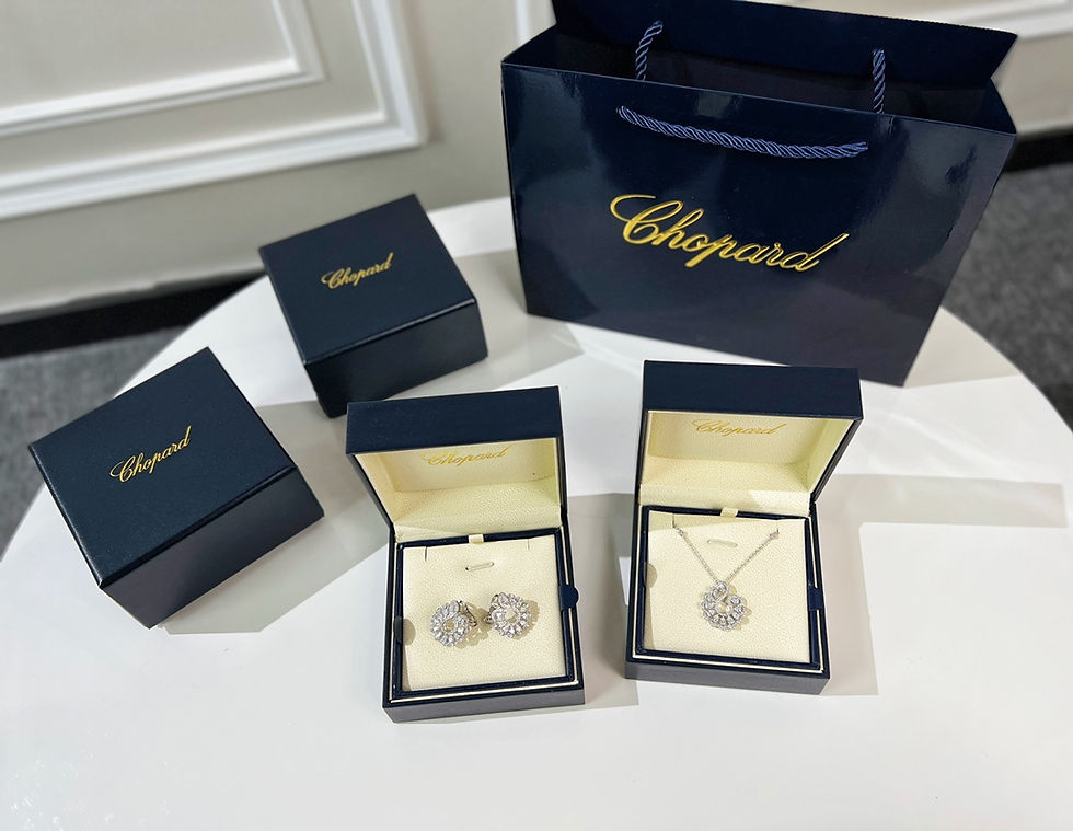 Thumbnail: Chopard PRECIOUS LACE VAGUE Lace Lace Necklace Earlap