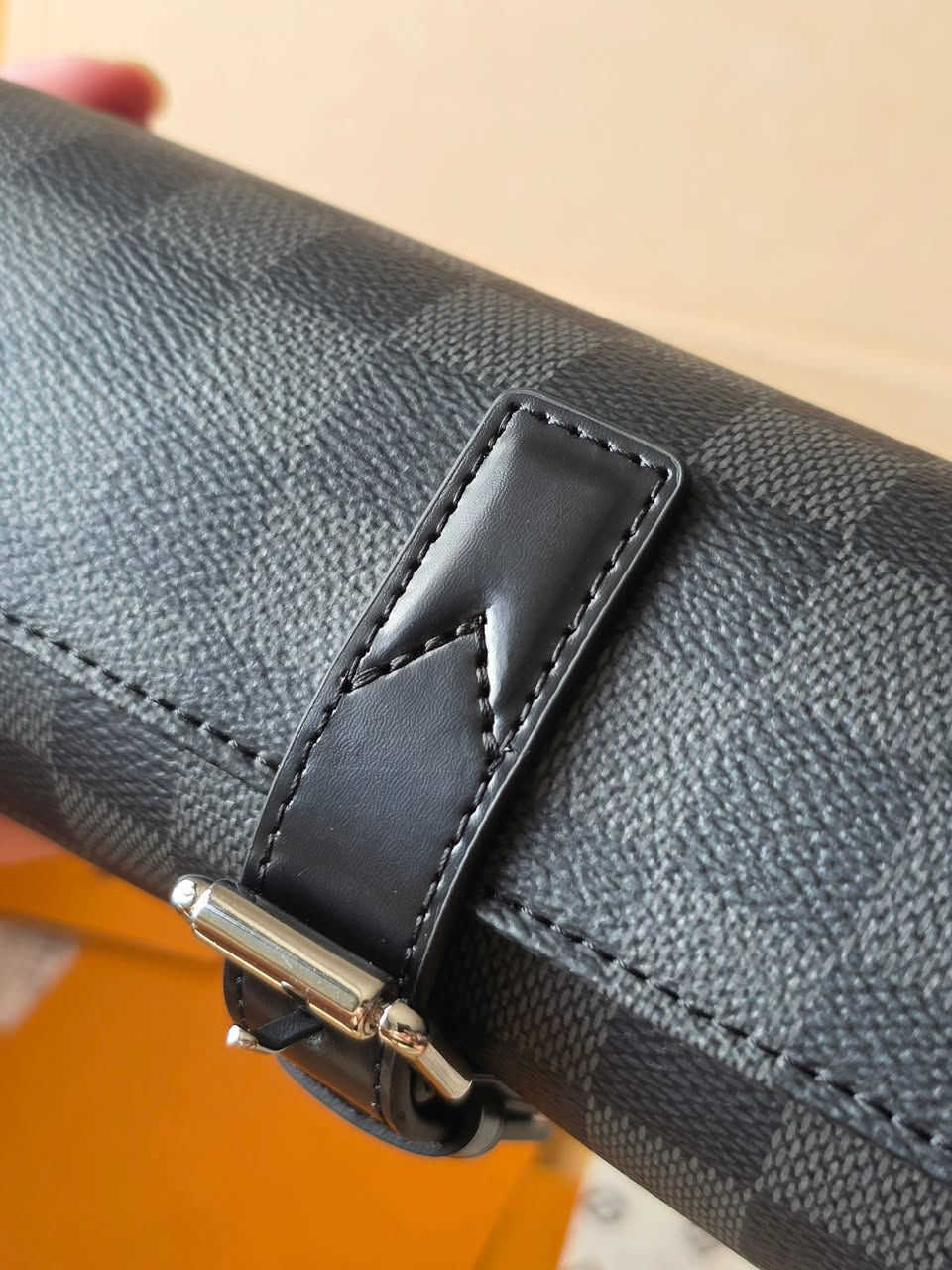 Thumbnail: LV watch roll replica Louis Vuitton Damier Graphite 3-Watch Roll Case LV copies