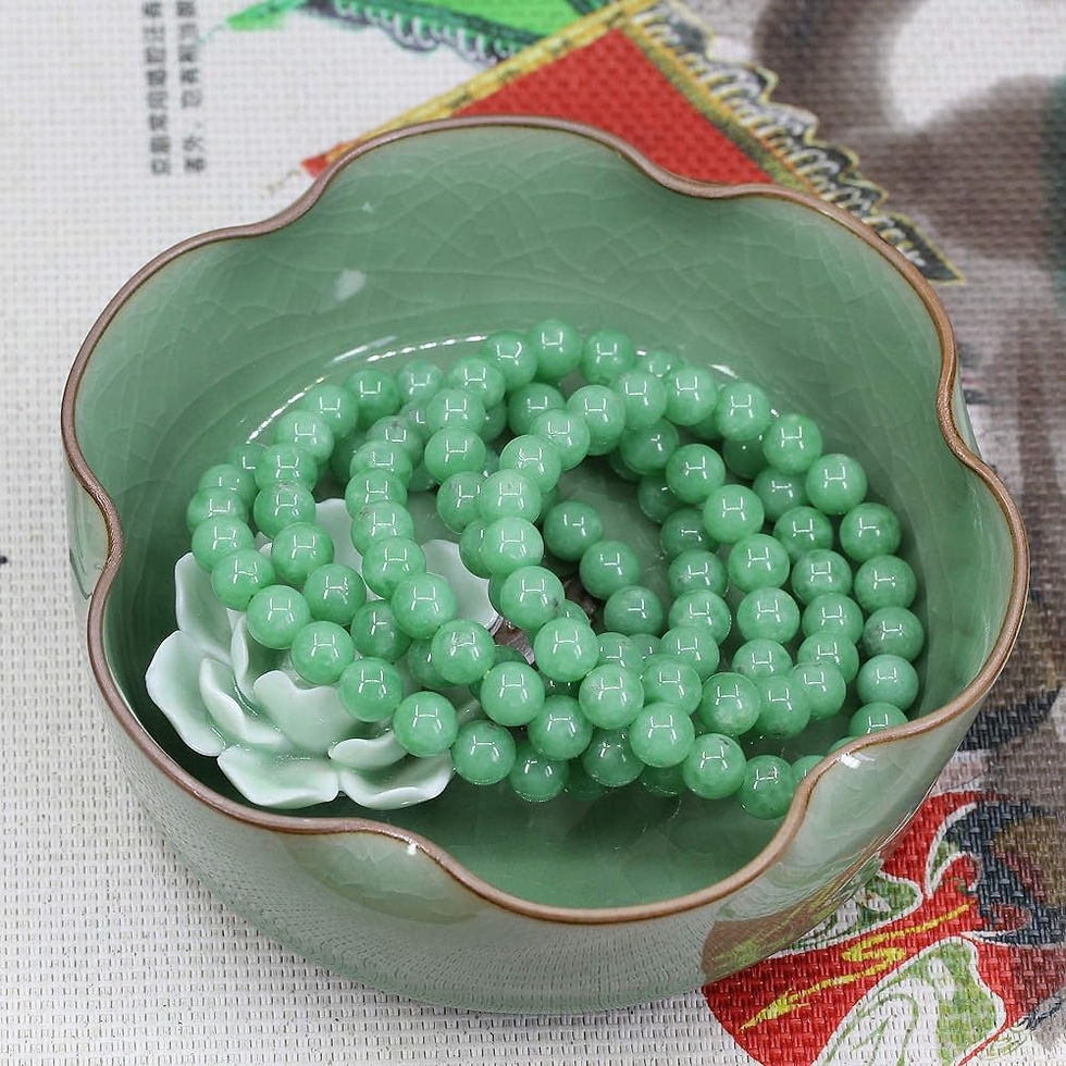 Thumbnail: Green Angelite Bracelet,Beaded Bracelet,8mm Bead,Healing,Gemstone Bracelet