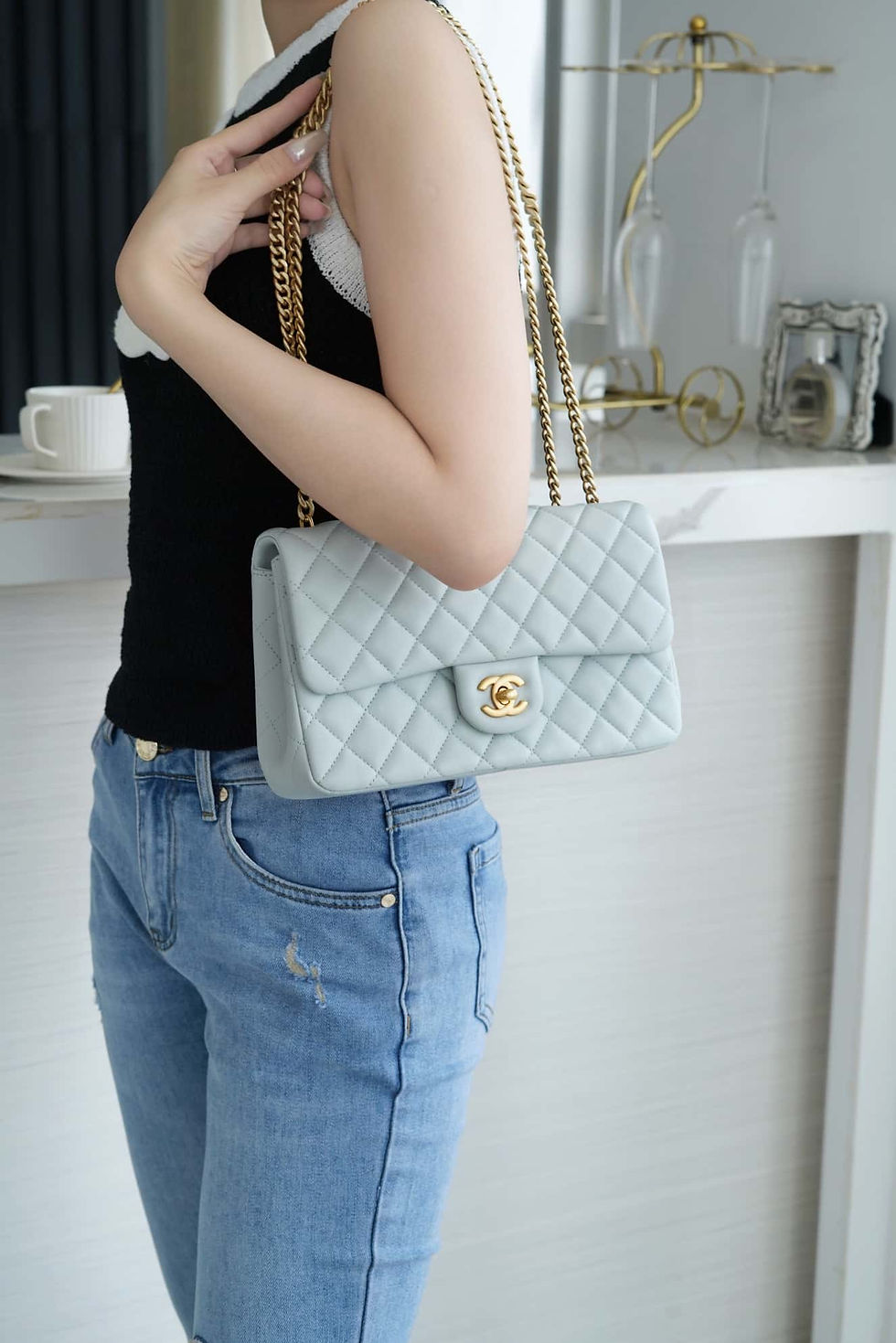 Thumbnail: 23s spring and summer new camelia cf small light blue – CHL203